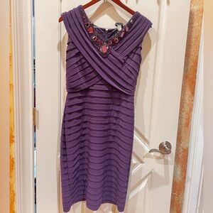Purple midi dress
